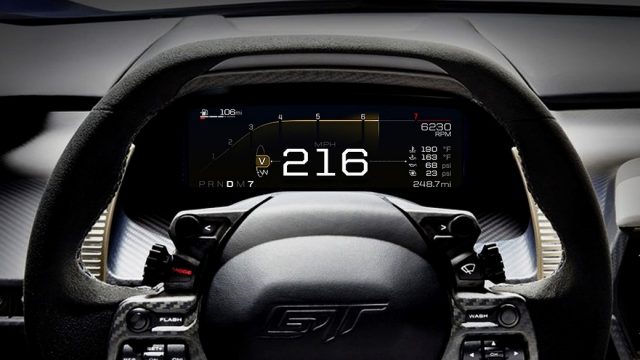 All-New Ford GT Supercar?s Digital Instrument Display