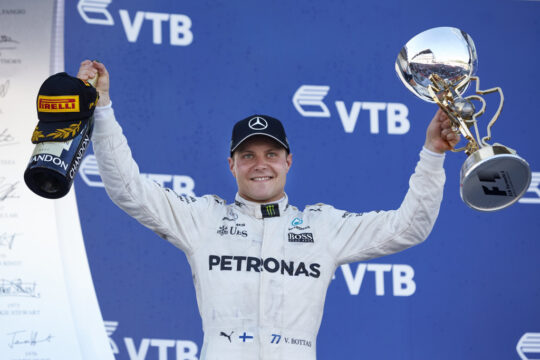 F-1: Valteri Bottas da Mercedes vence na Rússia com Vettel da Ferrari em segundo