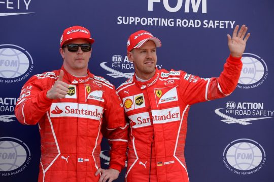 O veterano Kimi Raikkonen (38) fez a pole do GP de M?naco. A ?ltima pole do piloto finland?s foi em 2008. Foto: Ferrari