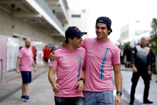 Felipe Massa tentou se aproximar da fam?lia Stroll para obter o apoio para sua perman?ncia na equipe, mas estando abaixo de Stroll no campeonato de pilotos ap?s o GP do M?xico, a equipe decidiu ir atr?s de um substituto. Foto: Glenn Dunbar/Williams ref: Digital Image _X4I4063