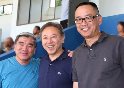 Jorge Otsuka - presidente da Confedera??o Brasileira de Beisebol, Walter Ihoshi - deputado federal e Rafael Suzuki - presidente da Toyota do Brasil. Foto: Amauri Yamazaki