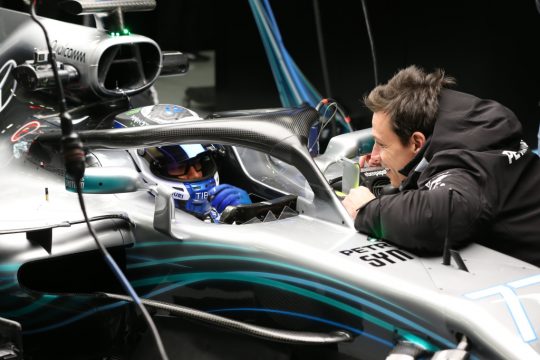 Valteri Bottas deu algumas voltas com o carro em Silverstone. Foto: Steve Etherington