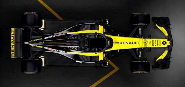 A Renault e a Force India foram as equipes com maior evolução em 2017. Foto: Renault