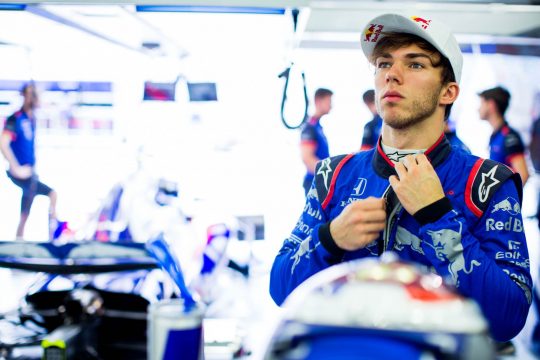 O piloto francês Pierre Gasly da Toro Rosso Honda chegou na quarta posição no GP do Bahrein. Foto: Peter Fox/Getty 