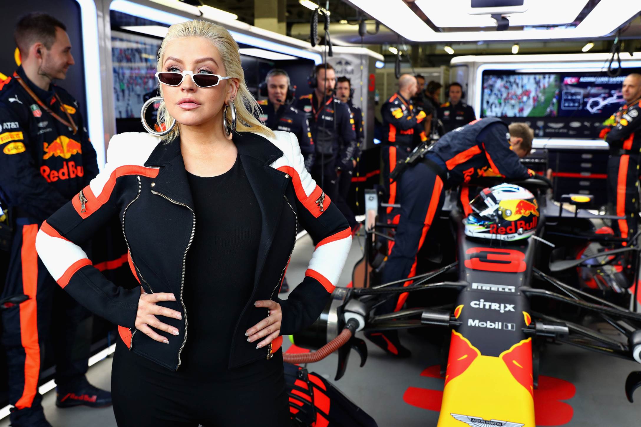 A cantora Cristina Aguilera foi uma das atrações do GP do Azerbaijão: Foto: Mark Thompson/Getty Images) // Getty Images / Red Bull Content Pool // AP-1VGTCMD1H1W11 // Usage for editorial use only // Please go to www.redbullcontentpool.com for further information. //