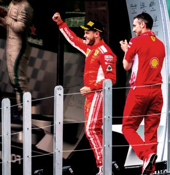 O alemão Sebastian Vettel da Ferrari é um sério candidato ao título da temporada. Foto: Ferrari