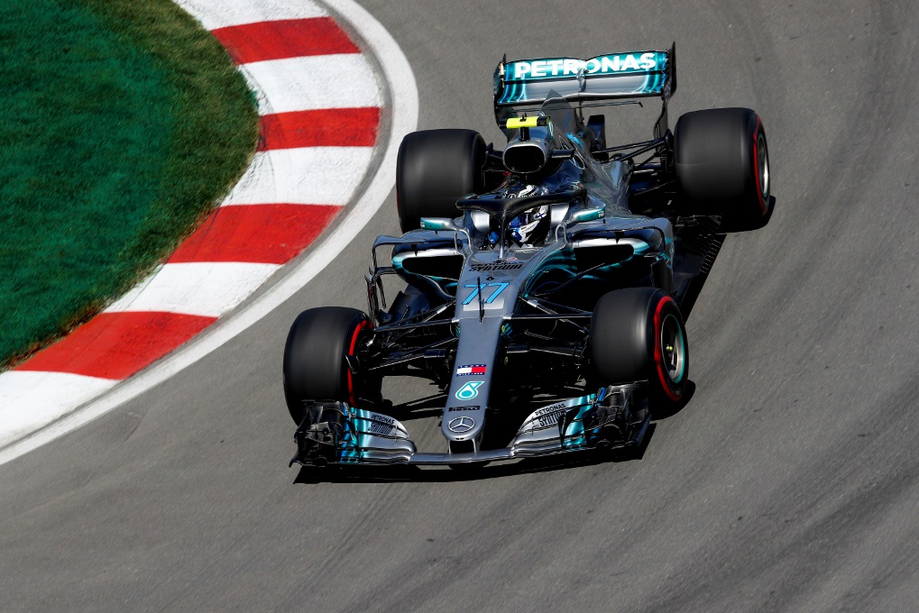 Valteri Bottas da Mercedes fez uma boa corrida e chegou na segunda posição no GP do Canadá. Bottas está em terceiro lugar no Campeonato Mundial de Pilotos. Foto: Mercedes 