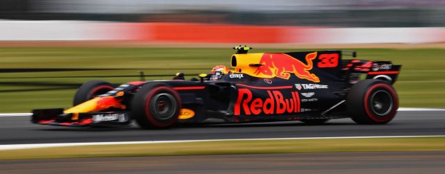 Max Verstappen da RBR RB13 TAG Heuer on track during the Formula One Grand Prix of Great Britain at Silverstone on July 16, 2017 in Northampton, England. (Photo by Dan Mullan/Getty Images) 