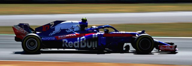 Pierre Gasly da Toro Rosso Honda on track during the Formula One Grand Prix of Great Britain at Silverstone on July 8, 2018 in Northampton, England. (Photo by Mark Thompson/Getty Images) // Getty Images / Red Bull Content Pool // AP-1W7DNRPS92111 // Usage for editorial use only // Please go to www.redbullcontentpool.com for further information. //