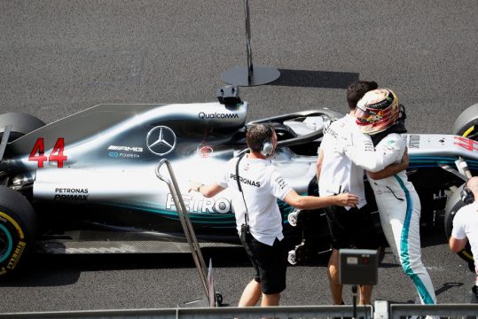 Lewis Hamilton fez a sua sexta pole-position no GP da Inglaterra. Foto: Mercedes