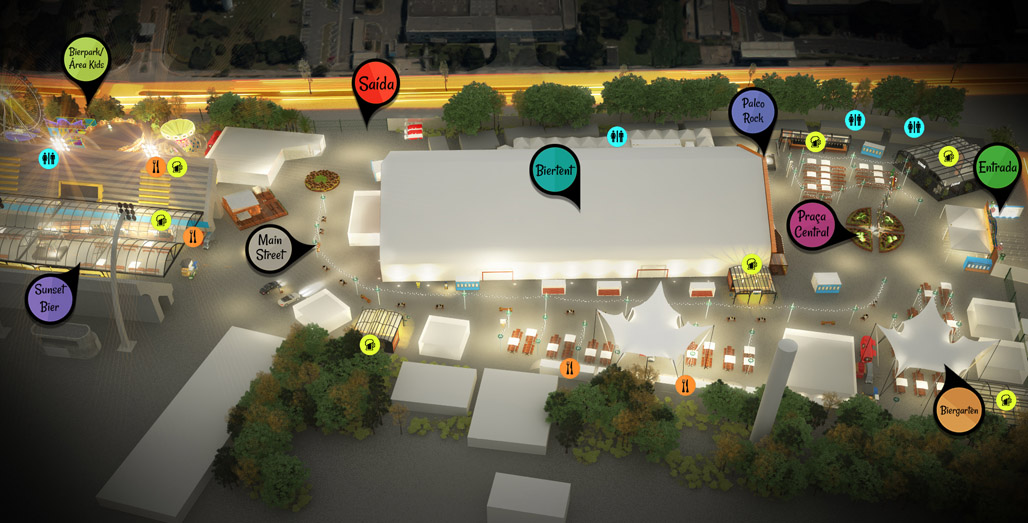 Mapa da 2a SP Oktoberfest no Anhembi em São Paulo - SP. Divulgação