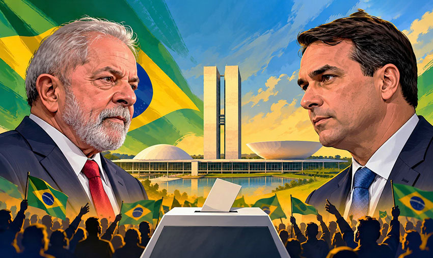 Eleições: Lula tem 43% e Flávio Bolsonaro, 39%, aponta Real Time